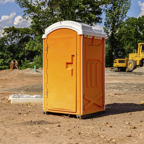 how often are the porta potties cleaned and serviced during a rental period in Riverside MI